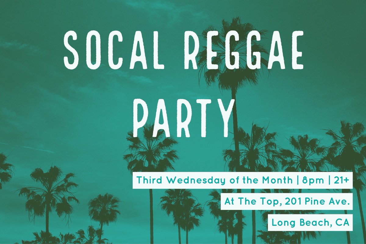 atthetop_lb's tweet photo. Social Reggae Party Wednesday November 15. 8 p.m. 21 +. At The Top, 201 Pine Ave. Long Beach, Ca #socialreggaeparty #atthetop #musicinlongbeach #reggae #local #musicvenue #livemusic #beer #wine #whiskey #tequila #201pinelive #lbmusic #locals #enjoylocalmusic https://t.co/5wRUsL1X7k