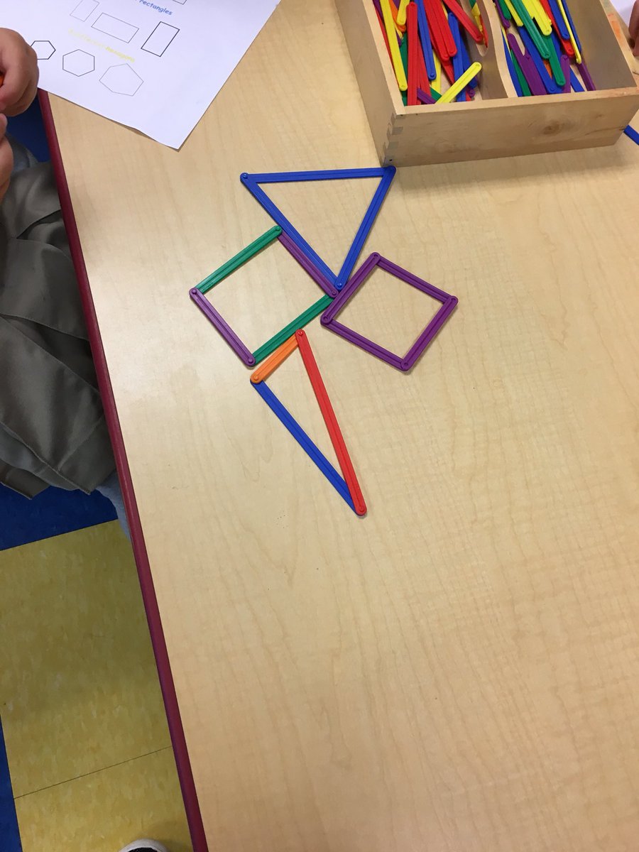 Making 3 d shapes with angle legs in Miss Monique/Caroline’s k room <a href="/hickeytrit/">Caroline/Monique</a> #TrinityLearns
