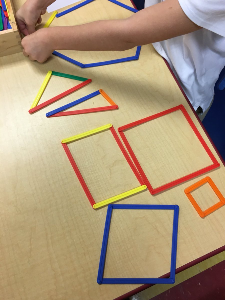 oakes6debbie's tweet photo. Making 3 d shapes with angle legs in Miss Monique/Caroline’s k room @hickeytrit #TrinityLearns https://t.co/qiYeqv6SWs