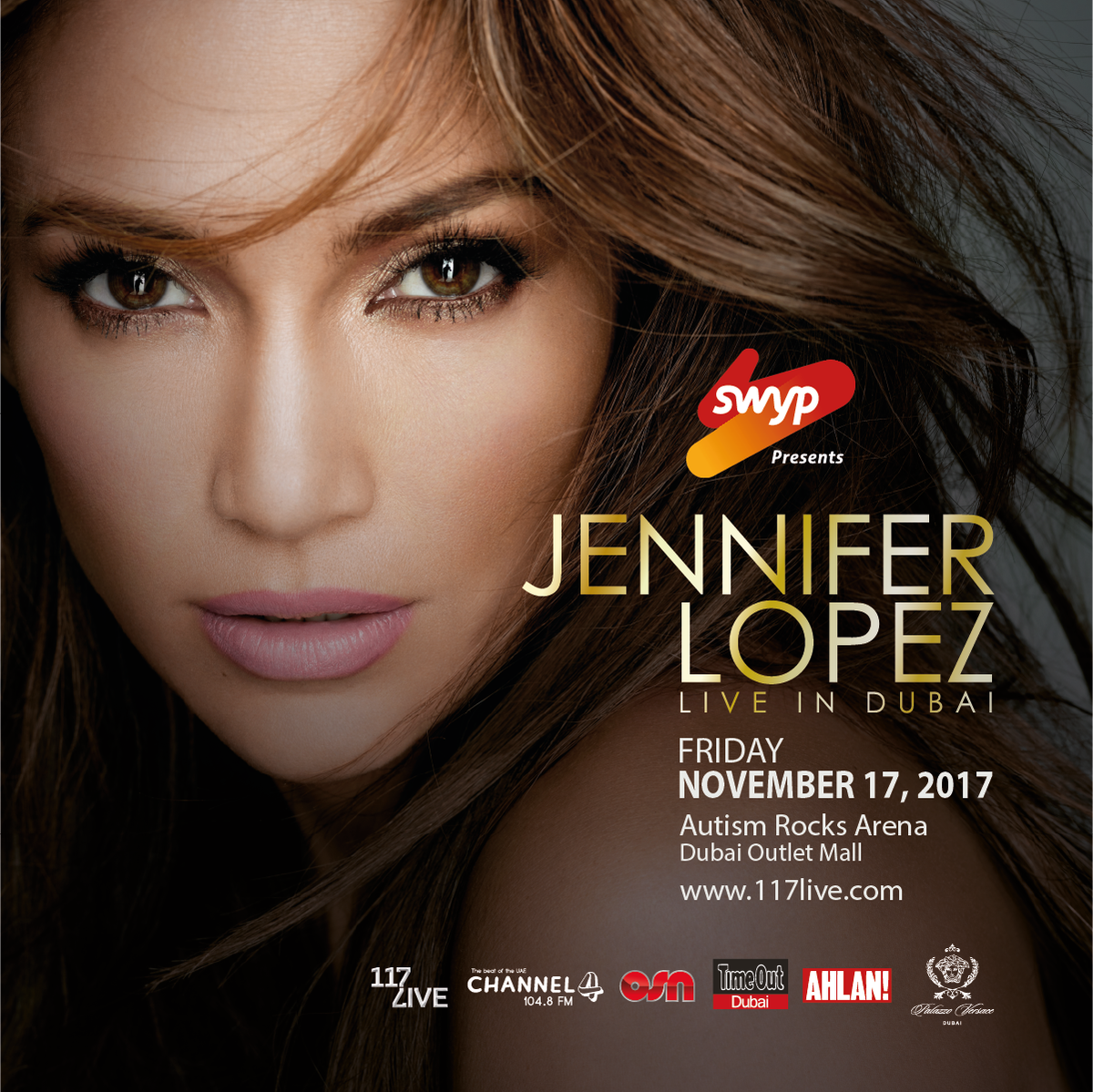 Excited for Friday! I'm doing a big show in Dubai, at the Autism Rocks Arena! Get your tickets: 117live.com/jlo
