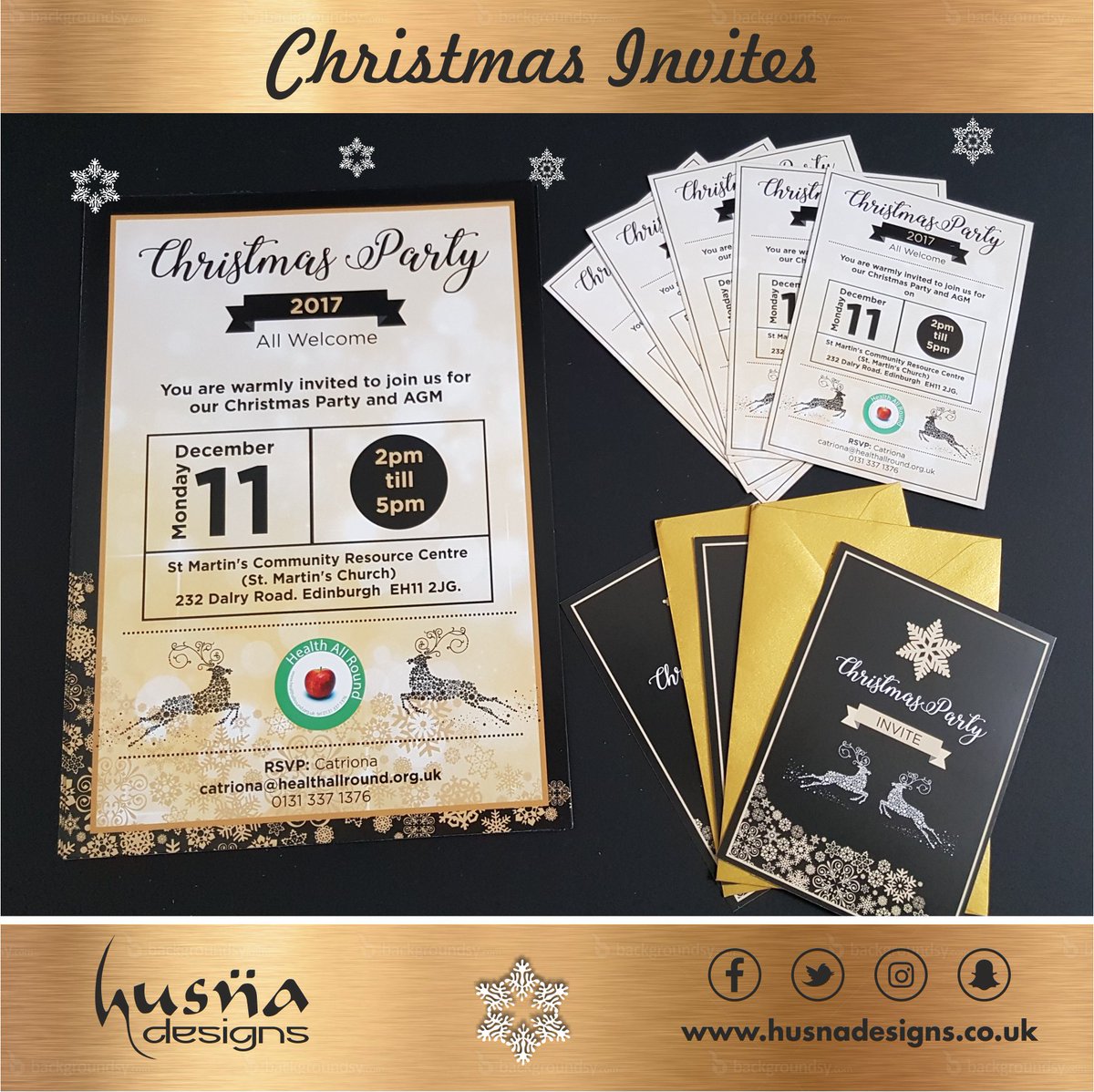 HusnaDesigns's tweet photo. JINGLE AND MINGLE THIS CHRISTMAS WITH BESPOKE PARTY INVITES
OH WHAT FUN! Order your invites today!
#designer #GraphicDesign #print #ChristmasIsComing #Christmas #christmasparty #DigitalPrint #LithoPrint #branding Quality print &amp; design service. E:info@husnadesigns.co.uk https://t.co/9UUQICbG7s