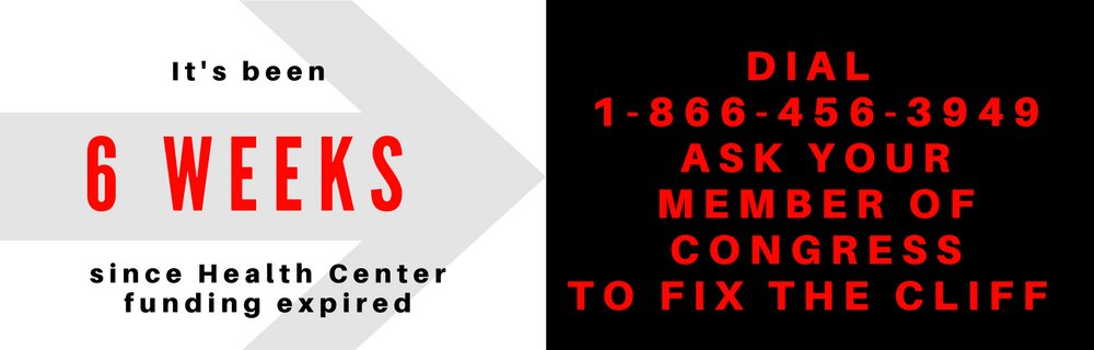 AccessCHC's tweet photo. Advocates: Please help build pressure in Washington to extend Health Center funding by calling your Senator today and asking them to #FixtheCliff. Call 866-456-3949 and ask them to take action! https://t.co/pHwZMITqVM