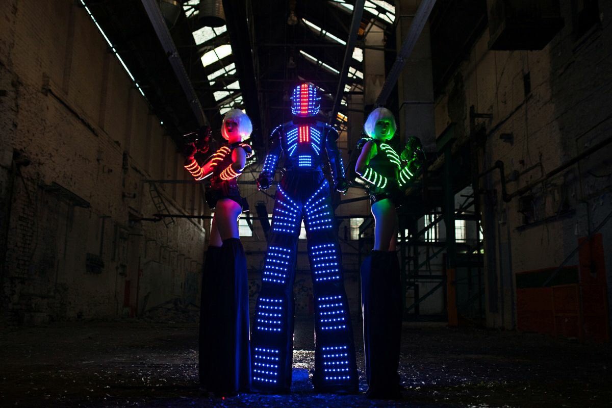 Led robot out at the weekend for one of our clients , to book robots call 02088920306
