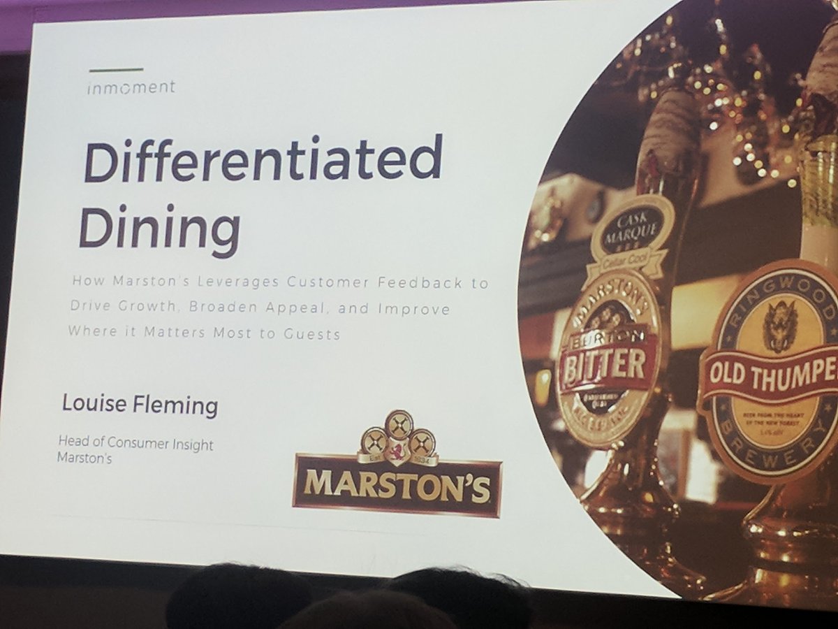 Robsticks's tweet photo. #CXEurope great talk from Louise Fleming. Pub customers help you focus on what REALLY matters... Hot chips and we'll cooked steak! https://t.co/qvqtKYt9ho