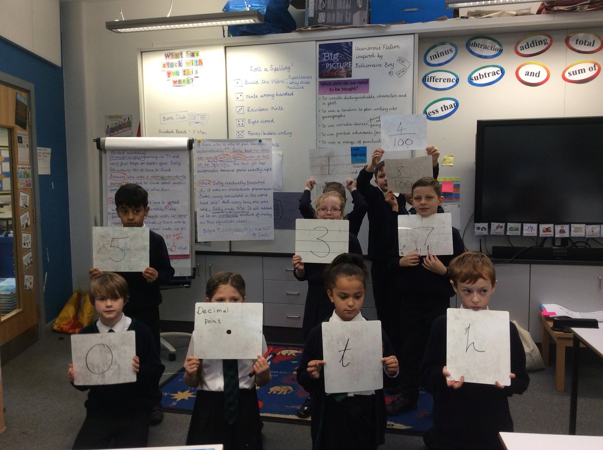 Classof206lLTPA's tweet photo. Quick skills burst using pupil theatre to learn how to convert #fractions into #decimals! #ltpanumeracy https://t.co/hv5TwJ5Rkz