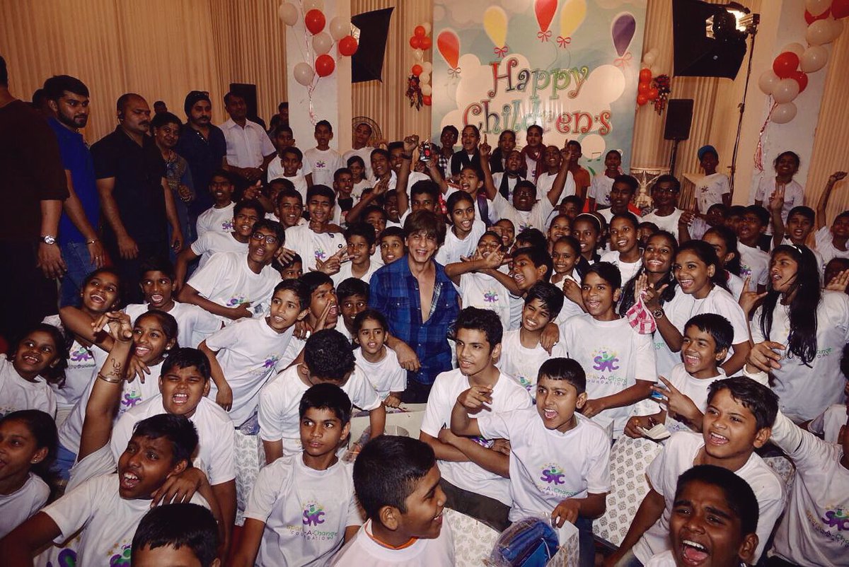 Over a hundred beautiful souls from the Spark a Change Foundation dropped in to visit me on set! Best #ChildrensDay ever...