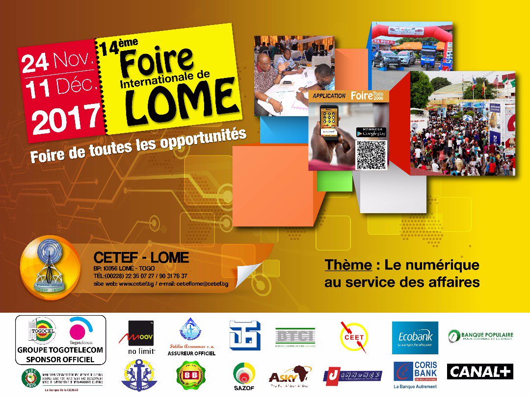 228Events's tweet photo. LA FOIRE INTERNATIONALE DE LOME, FOIRE DE TOUTES LES OPPORTUNITÉS !!!

Vous vous demandez sûrement pourquoi devriez-vous participer à la 14ème Foire Internationale de Lomé ?

Lisez plutôt https://t.co/kOAwKlstJ9

#Togo #Cetef #TgFil14 #228Events https://t.co/U4Wp2vyYXH