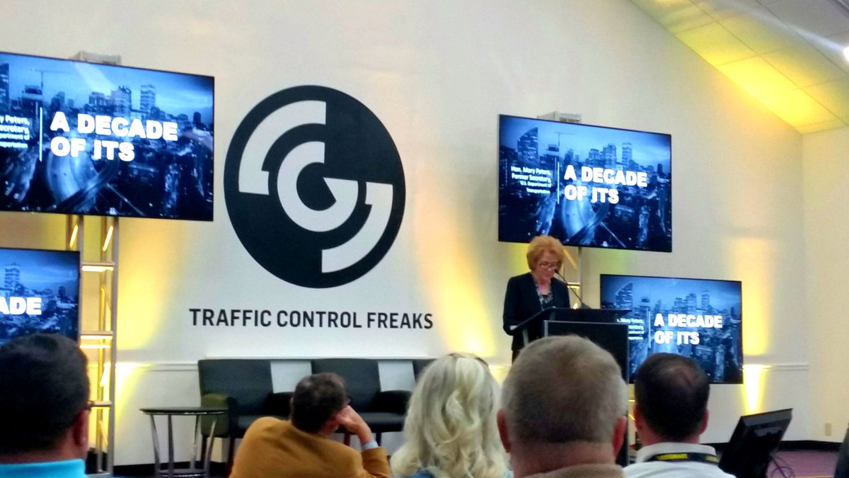 UtilicomSupply's tweet photo. Former @USDOT Secretary Mary Peters on the podium at @INTERSECTGTI 
#INTERSECT17 #ITS #THISisITS #Transportation https://t.co/nMtgilHE3p