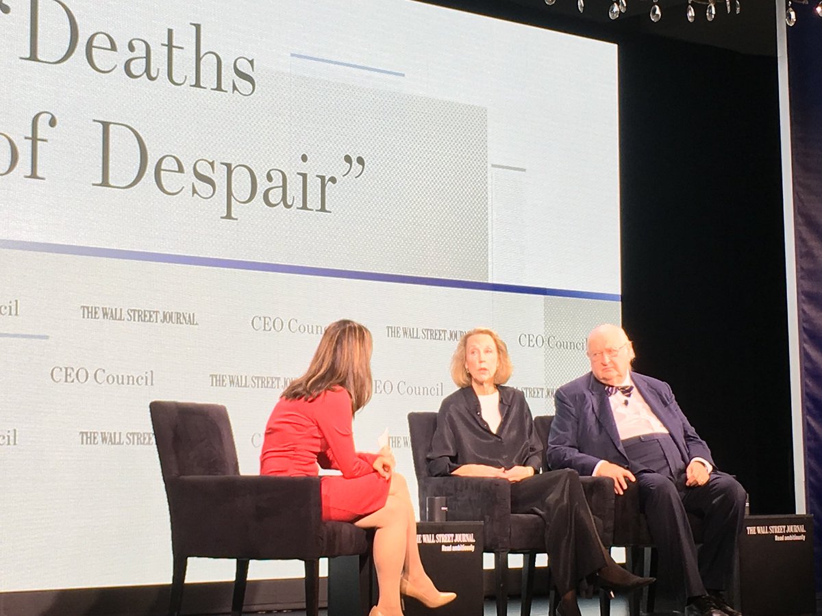 C_T_Lakshmanan's tweet photo. Research shows that suicide rates have risen among white males who do not have a college degree #WSJCEOCouncil https://t.co/8hAGLgCSbR
