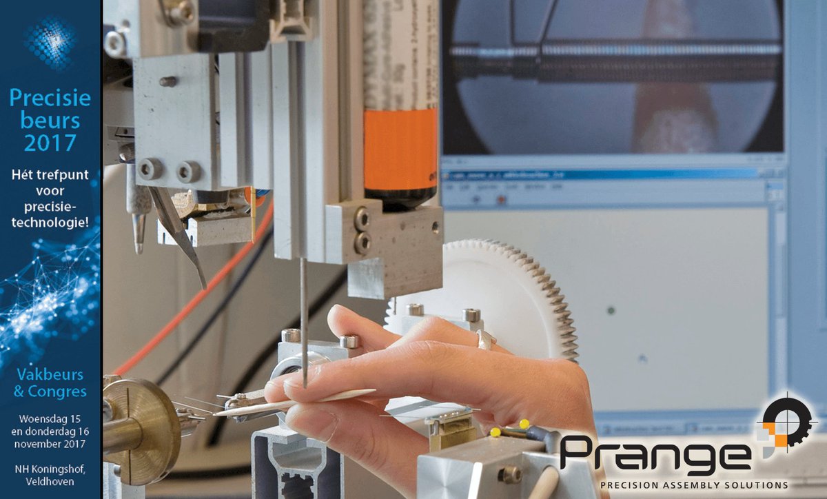 PrangeNL's tweet photo. Morgen is het zo ver: dan start de @Precisiebeurs in Veldhoven, hét trefpunt voor Precisietechnologie. 
Zoekt u kennis en expertise op het gebied van precisie assemblage? 
Dan bent u morgen en overmorgen van harte welkom op onze stand 280, in de Brabantzaal! https://t.co/V0ZmZllNPy