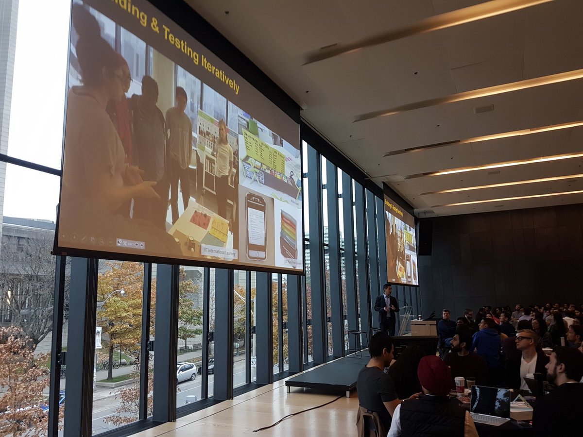 dilipsoman's tweet photo. We're perpetually living in Beta #MLeung @RotmanDsgnWrks says to #mcv2017 @UofT_BEAR @RotmanMBA @avicgoldfarb https://t.co/v7ZTaM2Bgp