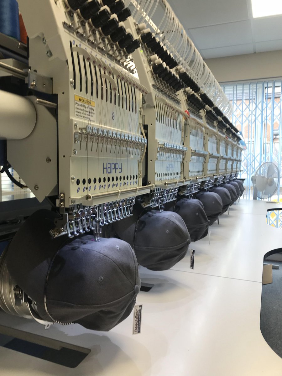 OutlandaUK's tweet photo. Another order for 40 baseball caps with full logo embroidery applied, another great way to promote your business and identity. Call Alex or Trish on 01352 748672 https://t.co/XWzCJfP2Ph