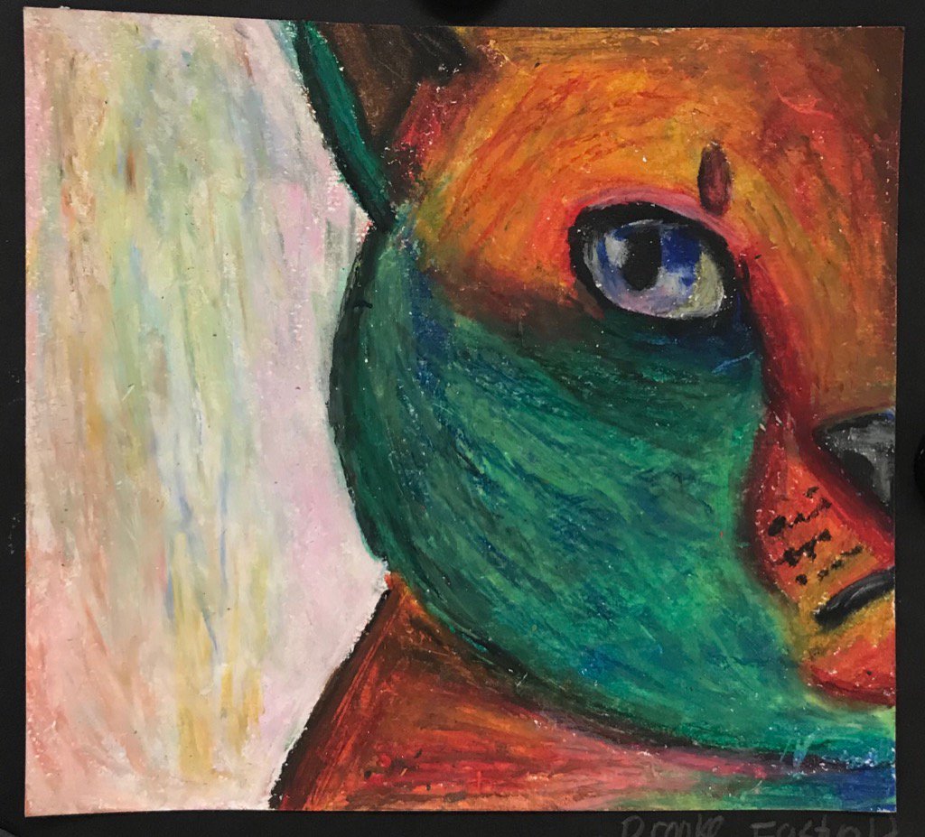 AnneKDeaver's tweet image. #oilpastel  #individualstudy.  @LPSFineArts #dmsleads