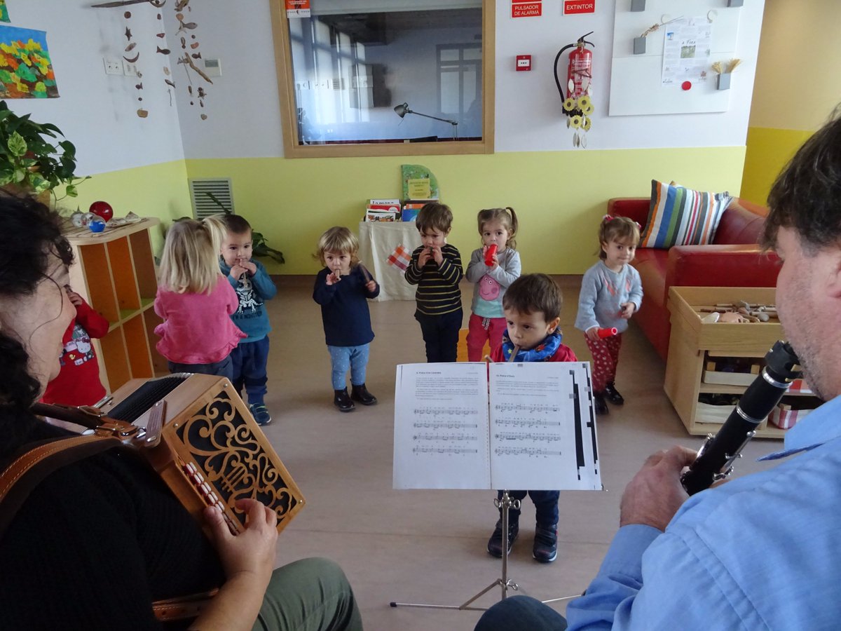EMMValls's tweet photo. Taller Baldufa a l'escola bressol Xiquets i Xiquetes de #Valls, o com fer que la canalla improvisi un clarinet amb el troben a mà després d'escoltar el #JosepBoada.
#Vivimlamúsica! https://t.co/ArnSC2vEaB