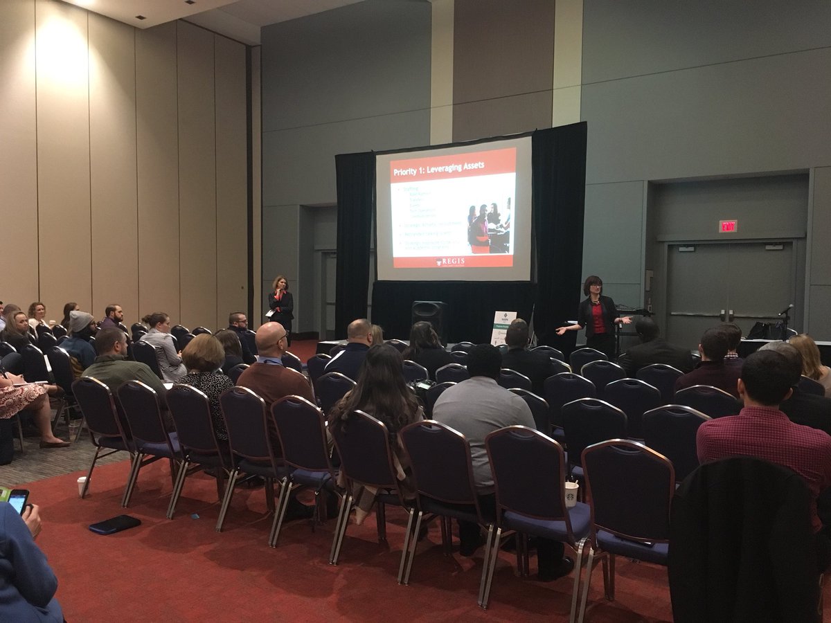 kelt303's tweet photo. It’s all about #deeppartnership @RegisCollege_MA! @KaraKolomitz and @LauraBertonazzi sharing how to make #StudentAffairs and #Enrollment into one. #NASPA17R1 https://t.co/YJlSuXhRsy