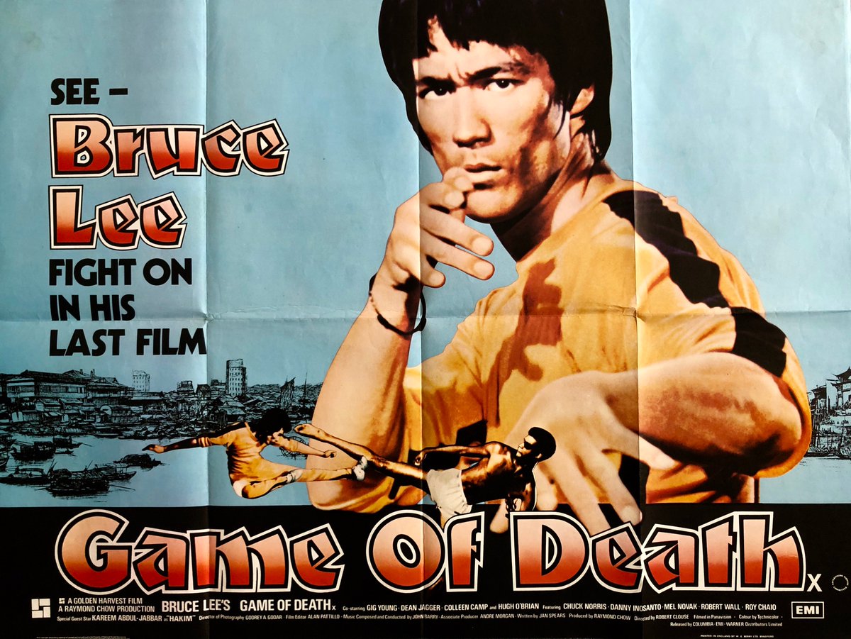 GAME OF DEATH #brucelee #gameofdeath #enterthedragon #martialarts #kungfu #martialartsmovies #kareemabduljabbar #chucknorris #robertclouse #fight #action #adventure #film #movie #poster ow.ly/D8ZK30gzgJv