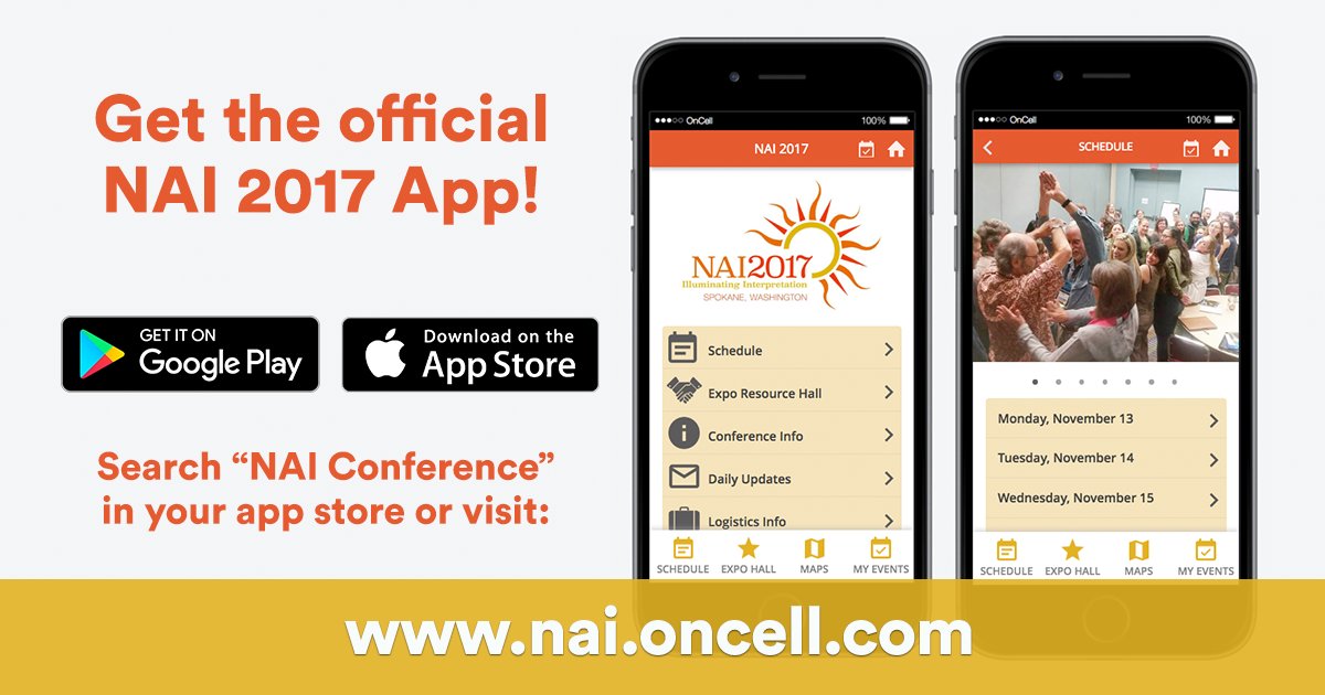 STQRY's tweet photo. Build your schedule &amp; find events with the #NAI2017 app! Close and re-open the app each morning to pull in the latest daily newsletter! https://t.co/i81qh65nAW