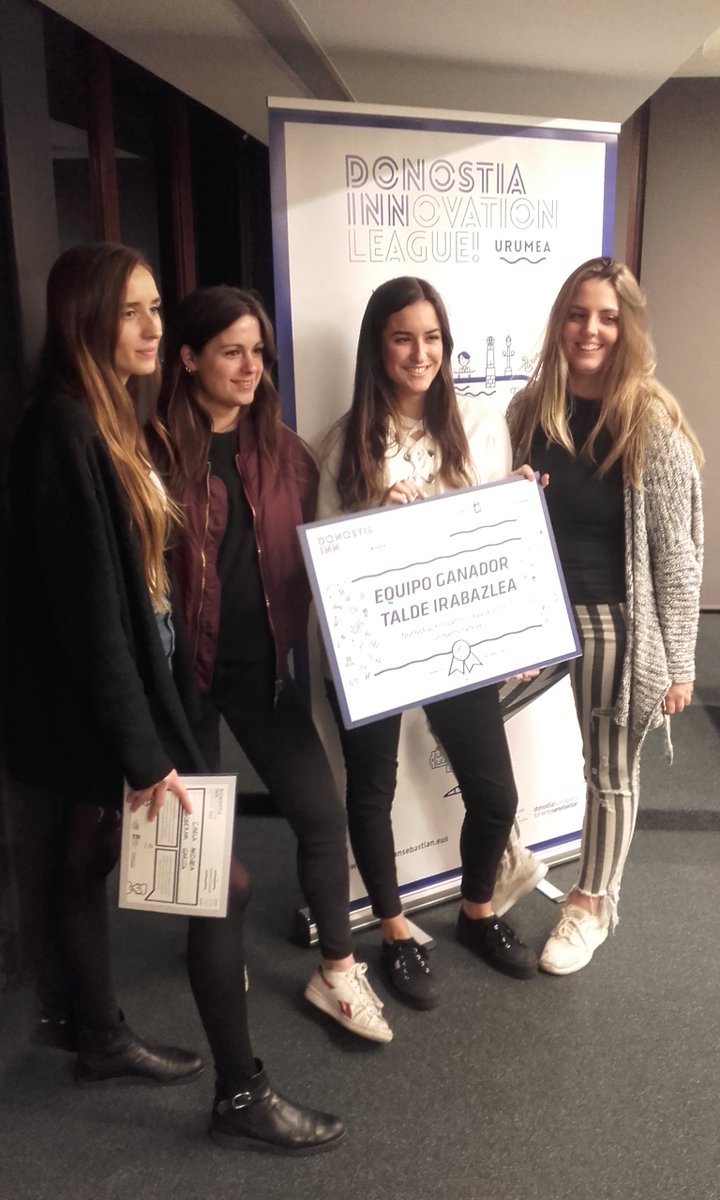 ikeror's tweet photo. El equipo de @deusto “Innoflayers” gana la 1ª edición de la #DonostiaInnovationLeague organizada por @FomentoSS. ¡Zorionak a las ganadoras y a todos los participantes! @iNNoVaNDiS #13G #FomentoSS #reto > https://t.co/nAjaZgnSzN https://t.co/OFbU9qggiv