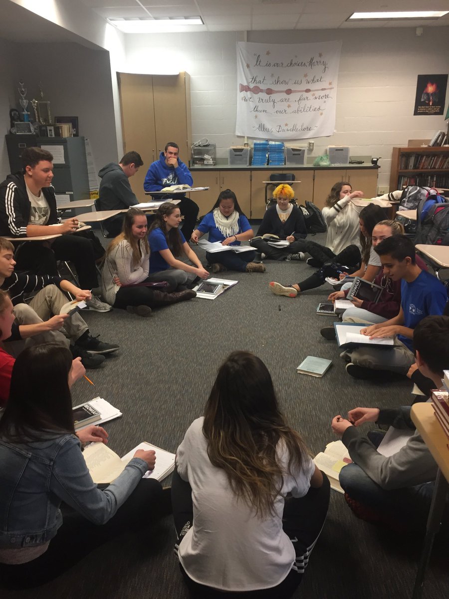 SkrupsEnglish's tweet photo. Throw back Tuesday to kindergarten rug time and morning meetings. On the agenda today is themes in Beowulf. #SkrupsAP #itaughtmsmartin https://t.co/ayiPO4NMF7
