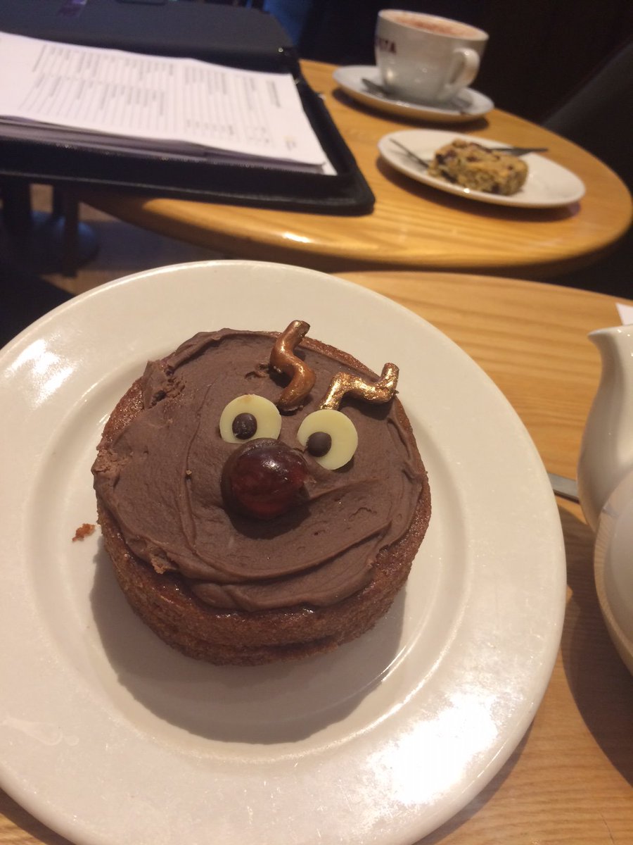 AnnemarieCWC's tweet image. I know it's a bit early - but look what (who?!?) I found in Costa today - Rudolph! Courtesy of Brian James at St James' Place! Thanks Brian!