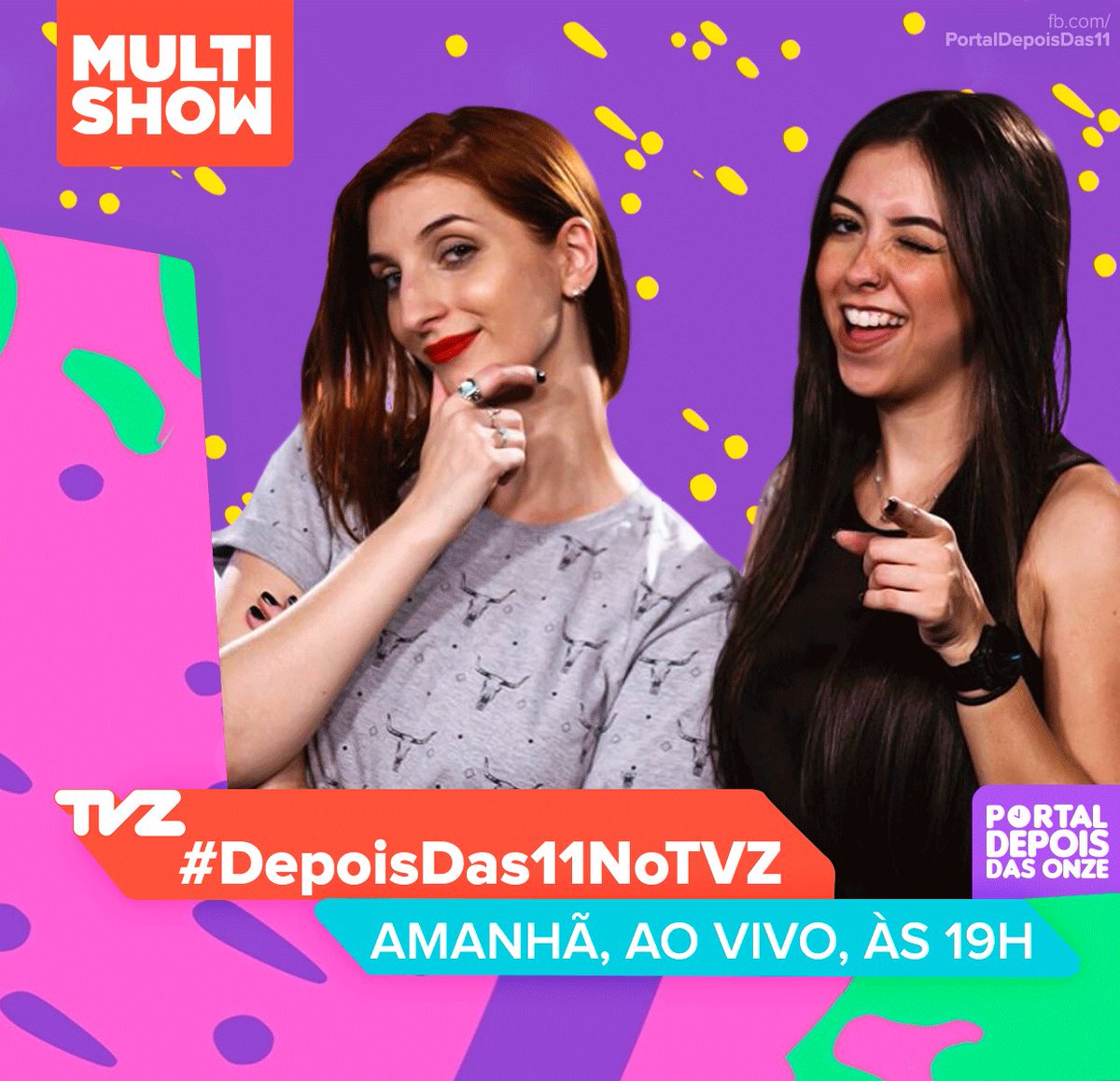 Amanhã às 19h, Gabie e Thalita vão estar no TVZ Ao Vivo ❤❤ Não percam!! #DepoisDas11NoTVZ