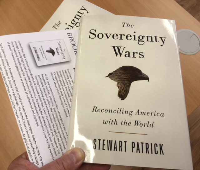 OxfordPublicity's tweet photo. .@BrookingsPress @StewartMPatrick's #SovereigntyWars: Reconciling America with the World going out to European #media, contact us for a review copy... https://t.co/F0fsu2SkmW