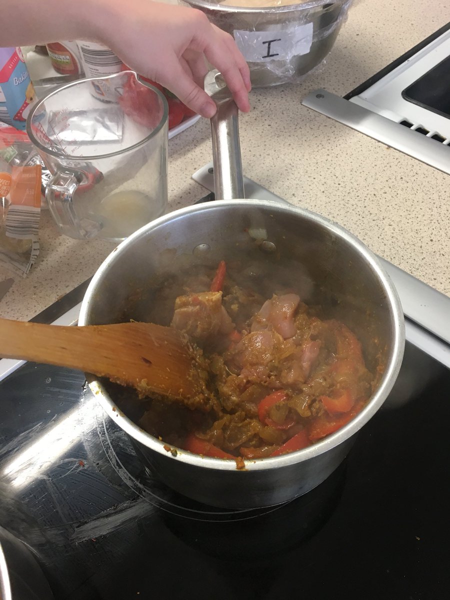 southdt's tweet photo. Preping so students are confident cooking 3 dishes in 3 hours for their NEA2. Today’s theme Indian. Curry and Naan https://t.co/t745K3NB9T