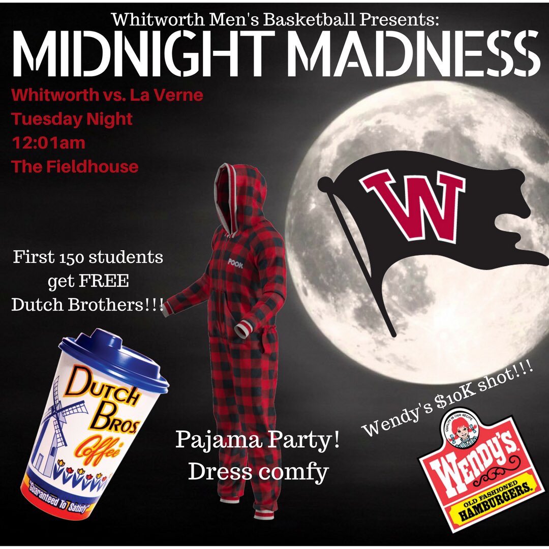 gobucs's tweet photo. Who's ready for @WhitworthMBB's season opener tonight? They take on La Verne at 12:01 am. #GoBucs #WhitMBB https://t.co/JxhrjNAmLH