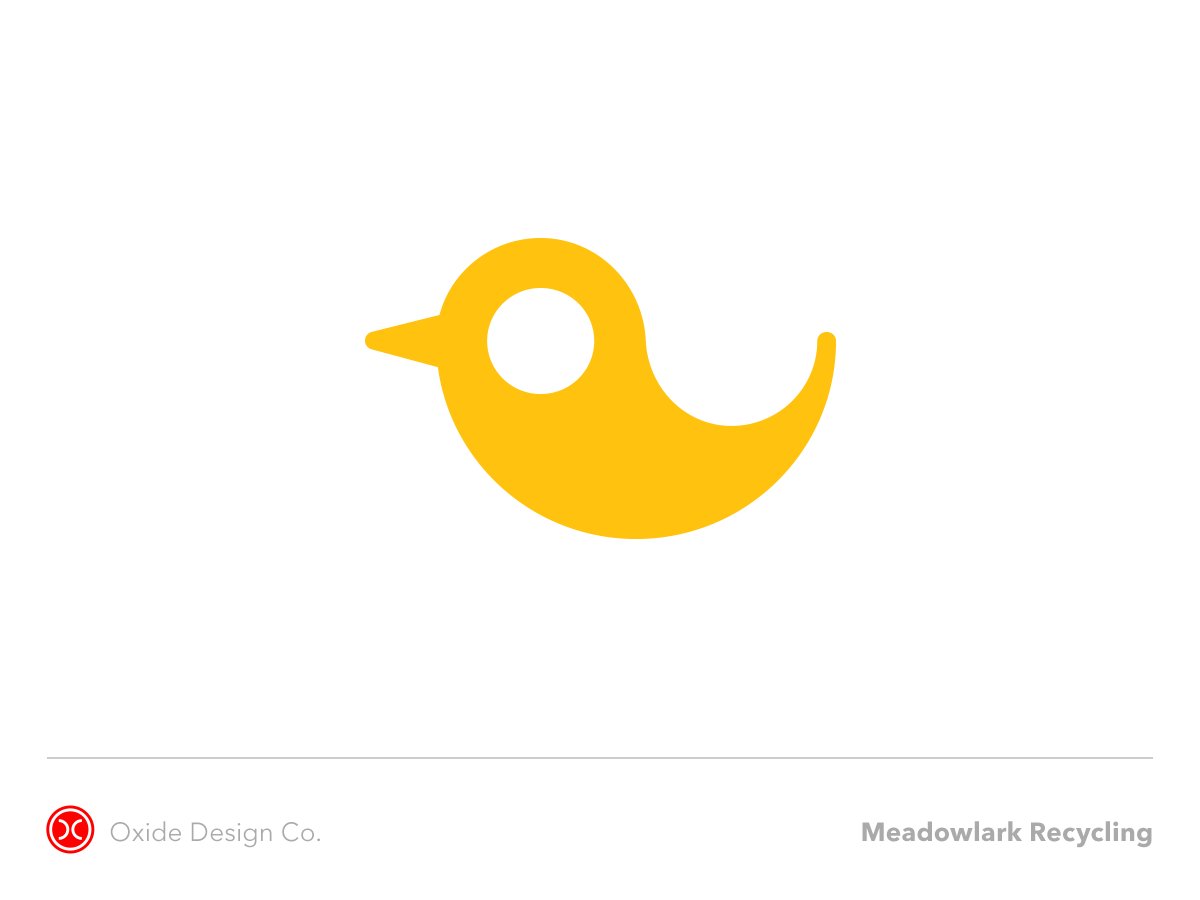 oxidedesign's tweet photo. America Recycles Day is tomorrow. We adore this Meadowlark Recycling logo we made. #logotuesday https://t.co/SBIm70h0Eh