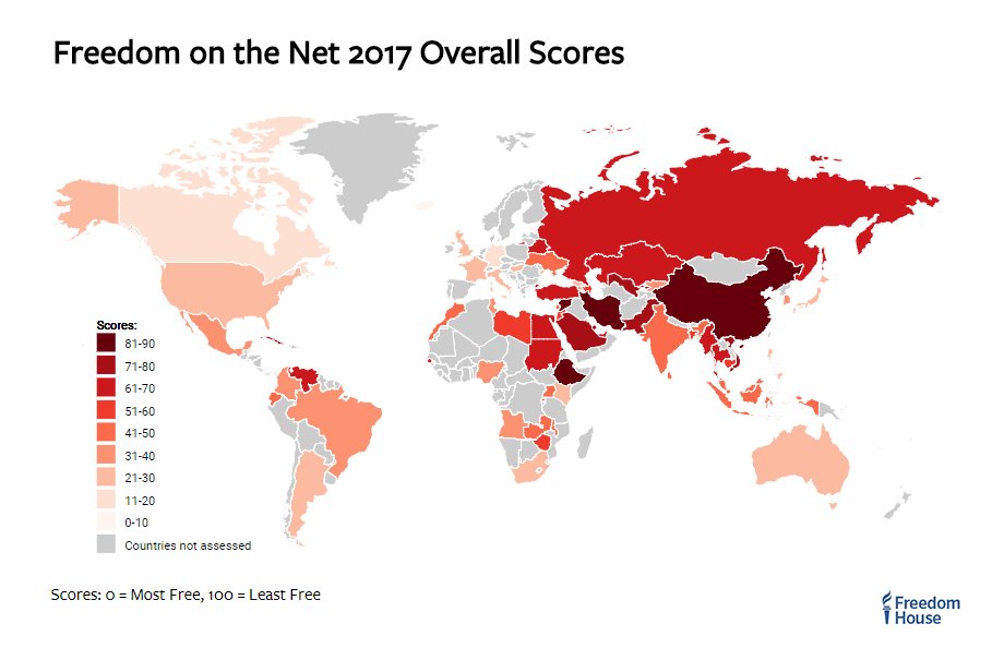 lauraannreed's tweet photo. #Netfreedom declines as govts increase efforts to manipulate social media content &amp; restrict mobile internet access, while attacks on human rights defenders and independent media are on the rise. Read full report: https://t.co/MU0KN6L6oA #netfreedom2017 https://t.co/29hYZjeah3