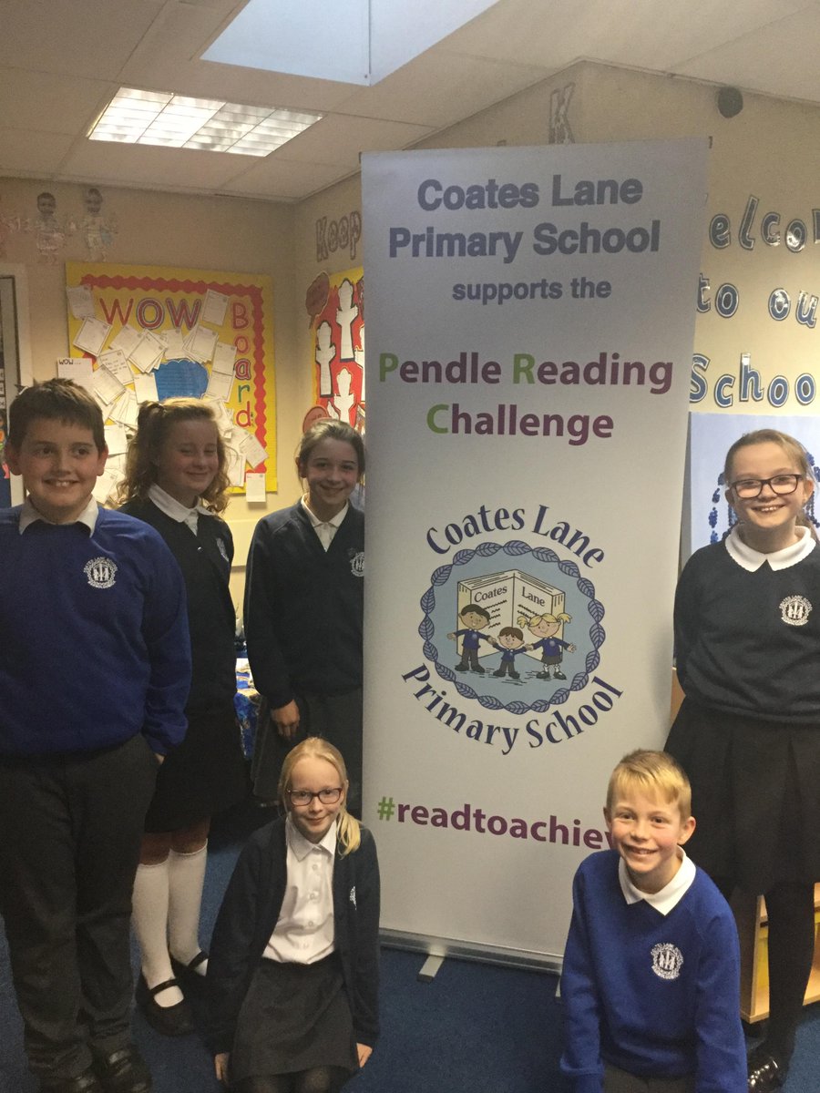 CoatesLaneSch's tweet photo. Very proud of our Reading Ambassadors who are representing our school as part of the Pendle Reading Challenge. #readtoachieve #pendlereadingchallenge @lancsliteracy https://t.co/e4cGw0fiao