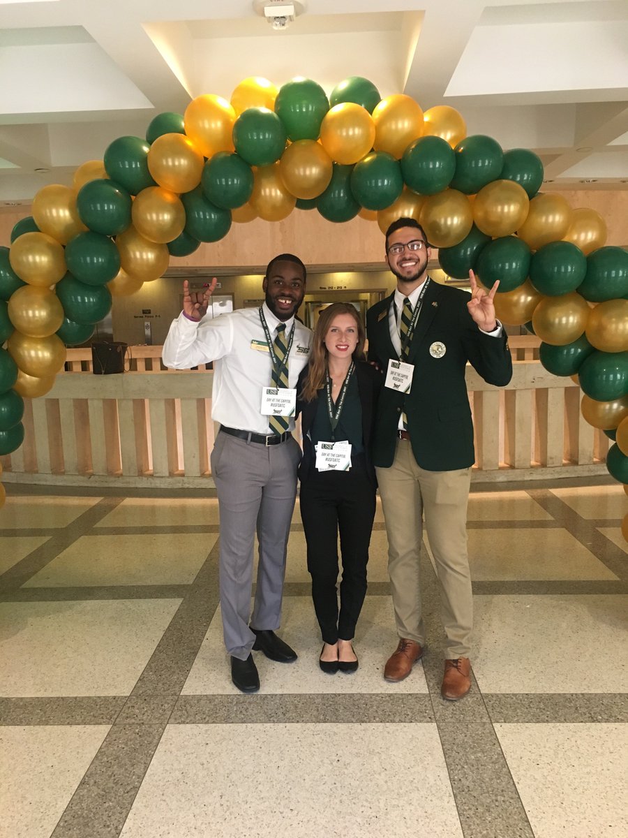 USFalumniAssn's tweet photo. It's #USFDay at the Capitol and our amazing #Ambassadors are there to represent. #BullPride #ProtectUSF https://t.co/HjJAsPKUOd