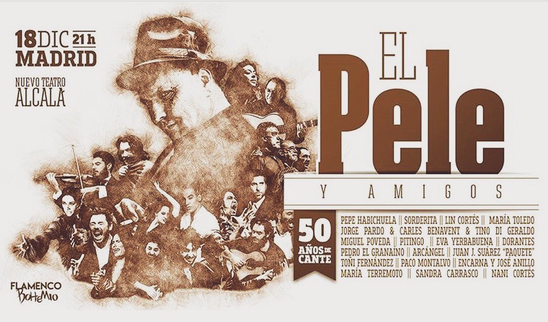 Manuel Moreno Maya (@elpele_oficial) on Twitter photo El próximo 18 de diciembre que no te lo cuenten <a href="/elPele_oficial/">Manuel Moreno Maya</a> y amigos 50 años de cante <a href="/MariaToledoMT/">MARÍA TOLEDO</a> <a href="/Pitingo/">PITINGO ®</a> <a href="/linncortes/">L I N C O R T É S</a> <a href="/NaniCortesOfici/">Nani Cortés</a> <a href="/EvaYerbabuena/">Eva Yerbabuena</a> <a href="/pedroelgranain0/">Pedro El Granaino</a> <a href="/PacoMontalvo/">Paco Montalvo</a> <a href="/SandraCarrasc0/">Sandra Carrasco</a> <a href="/sorderita27/">Jose Soto</a> <a href="/terremoto/">Terremoto Tequila</a> <a href="/dorantes_musico/">DORANTES</a> <a href="/encarnaanillo/">L A G A D E S</a> <a href="/flamencobohemio/">Flamenco Bohemio</a> El próximo 18 de diciembre que no te lo cuenten <a href="/elPele_oficial/">Manuel Moreno Maya</a> y amigos 50 años de cante <a href="/MariaToledoMT/">MARÍA TOLEDO</a> <a href="/Pitingo/">PITINGO ®</a> <a href="/linncortes/">L I N C O R T É S</a> <a href="/NaniCortesOfici/">Nani Cortés</a> <a href="/EvaYerbabuena/">Eva Yerbabuena</a> <a href="/pedroelgranain0/">Pedro El Granaino</a> <a href="/PacoMontalvo/">Paco Montalvo</a> <a href="/SandraCarrasc0/">Sandra Carrasco</a> <a href="/sorderita27/">Jose Soto</a> <a href="/terremoto/">Terremoto Tequila</a> <a href="/dorantes_musico/">DORANTES</a> <a href="/encarnaanillo/">L A G A D E S</a> <a href="/flamencobohemio/">Flamenco Bohemio</a>