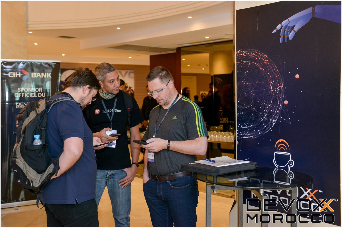 DevoxxMA's tweet photo. Some insights from #DevoxxMA first day ...
The atmosphere is just awesome !! https://t.co/j7Rej0aluK