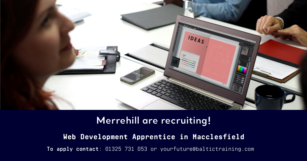 #Web #Development #apprenticeship opportunity in #Macclesfield with Merrehill!
Apply at: ht.ly/LrOD30gunPY  <a href="/JCPinCheshire/">JCP in Cheshire</a>