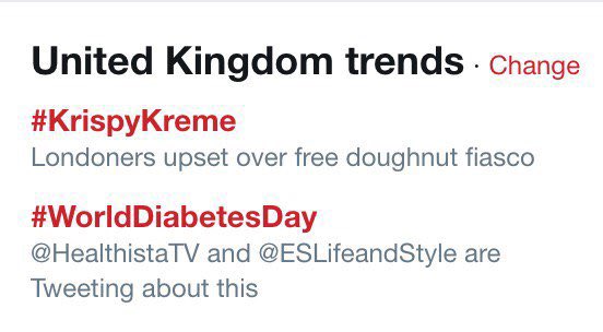 I’m not sure if this is the best way to celebrate #WorldDiabetesDay tbh #KrispyKreme