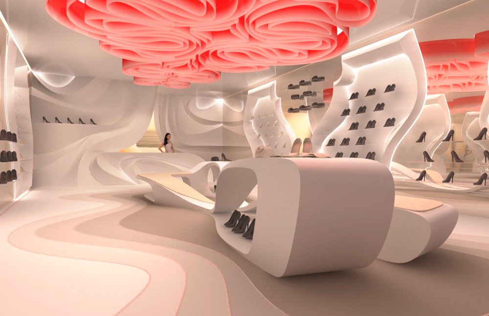 karim_design's tweet photo. Shoes store concept designed by Karim Rashid in Germany, 2017 #commercialspacedesign https://t.co/iIENzWjGPx