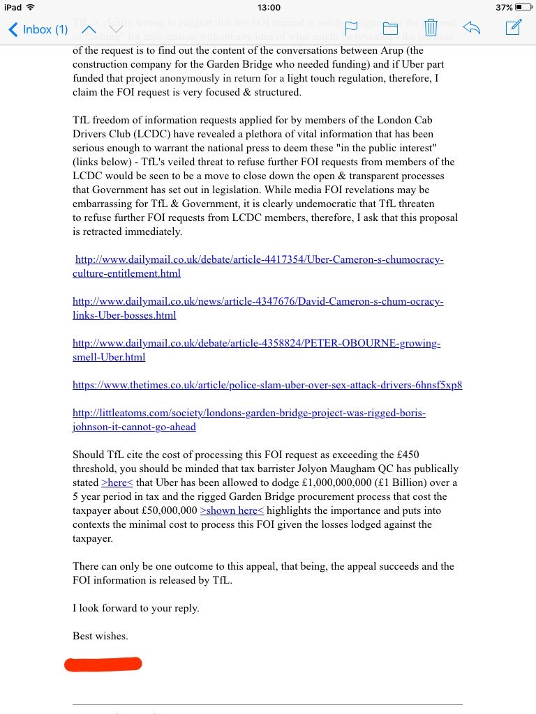 lennythepen's tweet photo. "Arup and Uber" mentioned together in TfL emails, on FIFTY THOUSAND different occasions!
Fifty thousand!
Did Uber contribute money?
🌉💰🚖
#TfL
#Arup
#Uber
#GardenBridge
#Boris #Johnson
#Isabel #Dedring
#Richard #Di #Cani
@tom_watson
@jeremycorbyn
@georgegalloway
@UKLabour https://t.co/VWzT4mMVMN