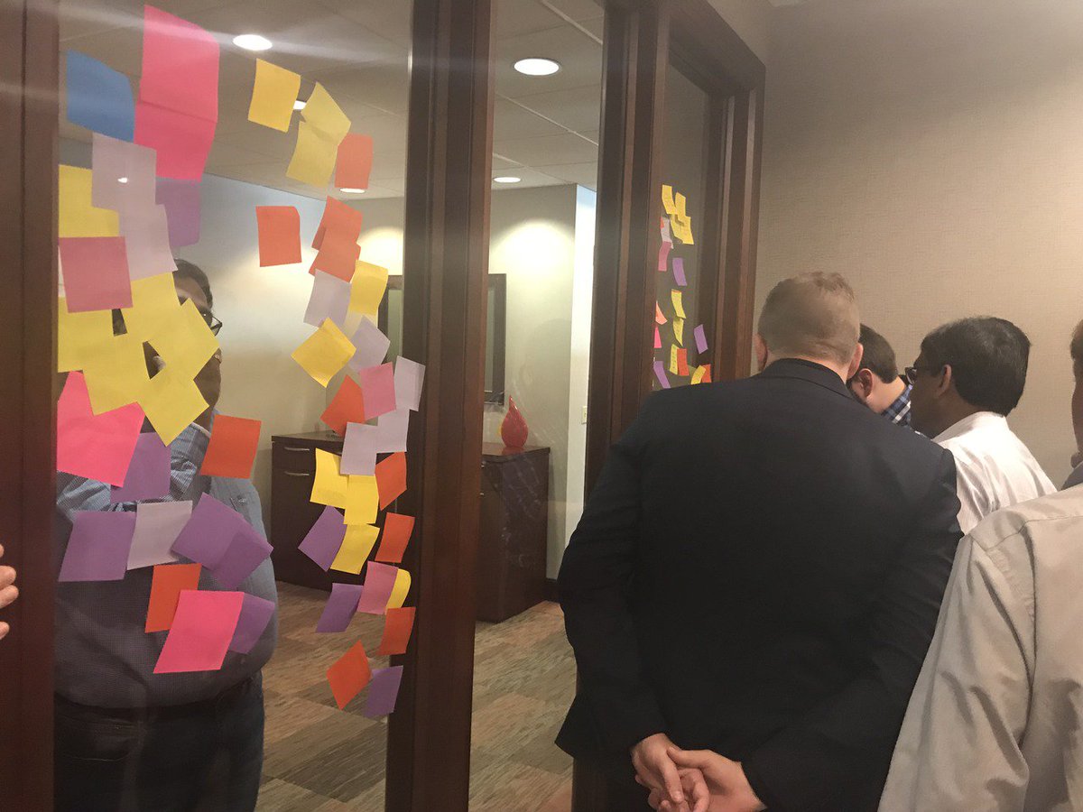 Sourcebits's tweet image. Put all your innovative thinkers in one room and what do you get? Lots of Post-it notes.