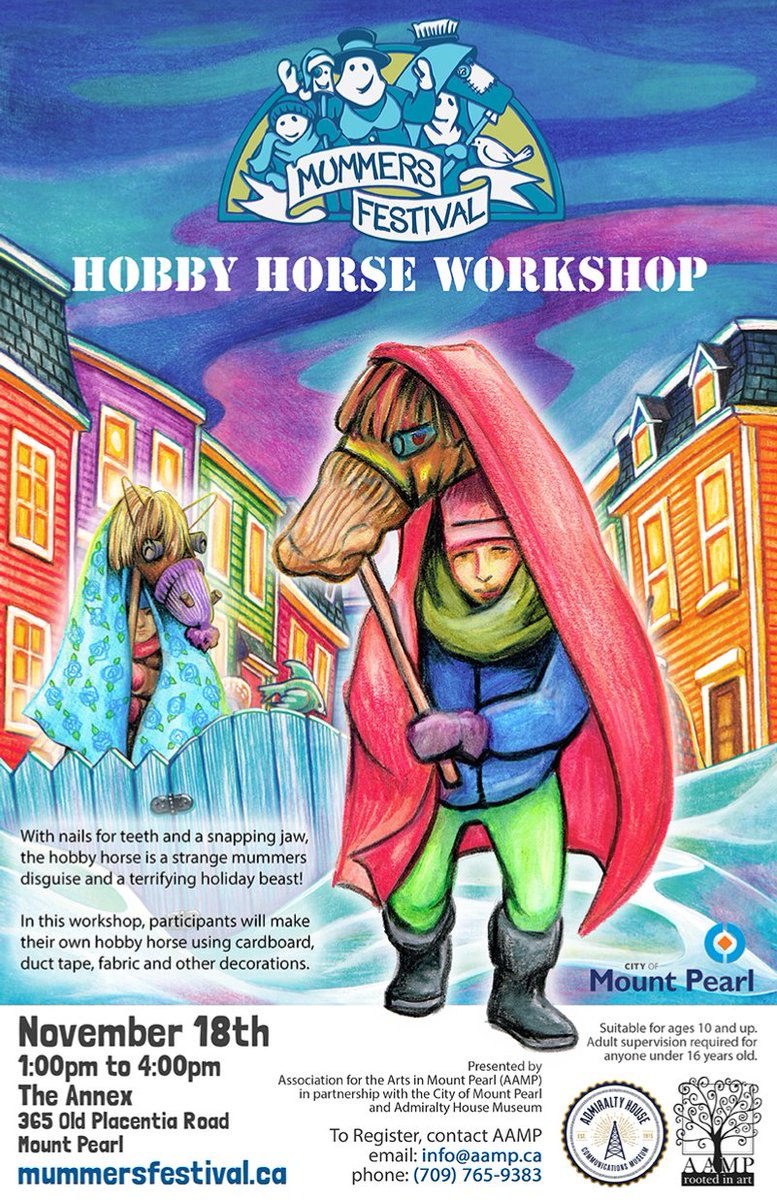 Hobby Horse Workshop with <a href="/MummersFestival/">Mummers Festival</a> is happening this Saturday at The Annex in Mount Pearl! #events