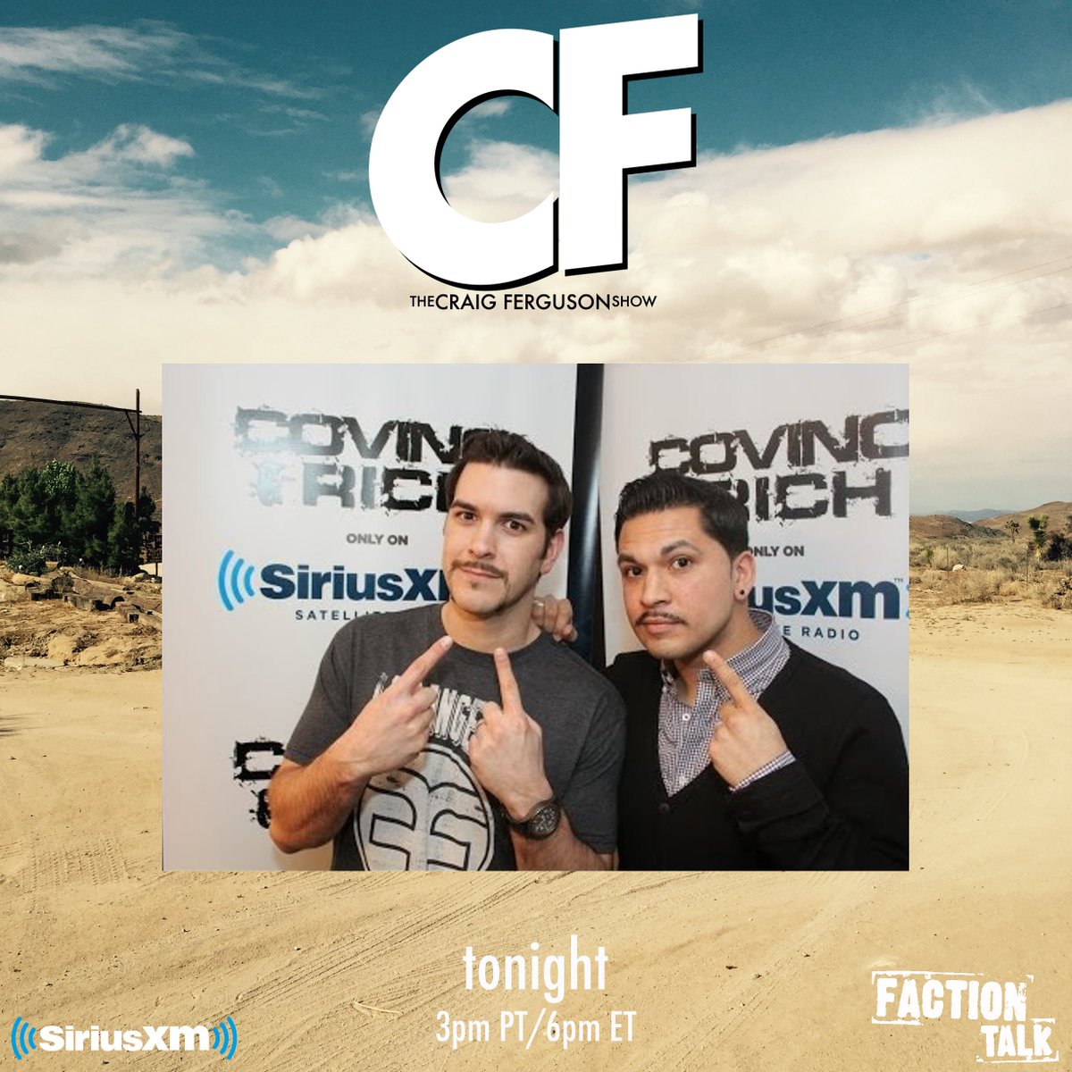 TheCFergShow's tweet photo. If SiriusXM is our family, then @CovinoandRich are our adorable twin brothers. @JosephBolter @SIRIUSXM @SiriusXMComedy #WeRTheNumber2 #talkingshed https://t.co/SxSib1L2Fj
