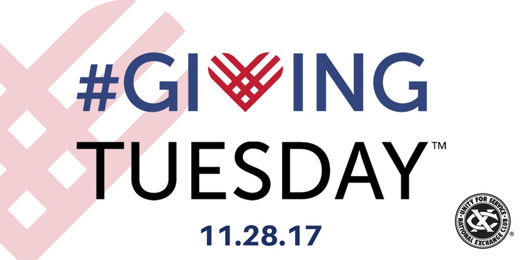 exchangeclub's tweet photo. This year for #GivingTuesday, your club can make a difference! Collect $2-$3 from each member at your next meeting - then, on November 28, go online to Exchange's website and make the club's #GivingExchange commitment. It's that easy! #ExchangeStrong https://t.co/s8K6rYwds8
