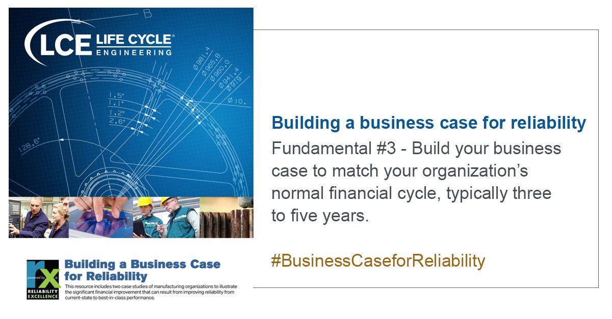 Building a #BusinessCaseforReliability - Fundamental 3..Business case should match your financial cycle hubs.ly/H0941Md0