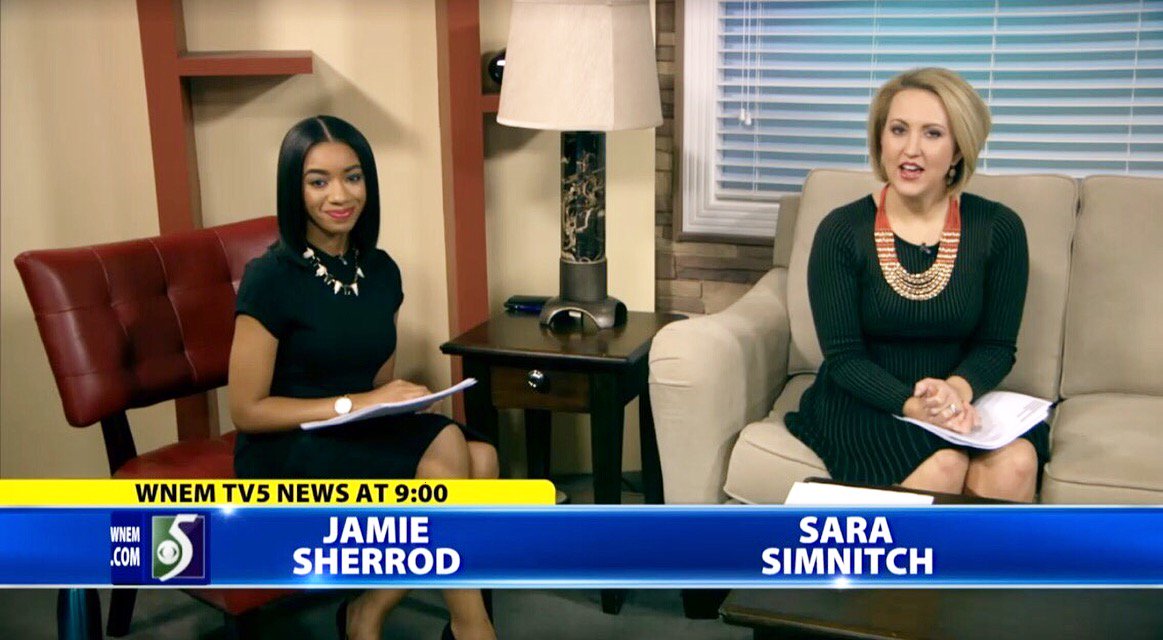 JamieSherrodTV's tweet photo. A little girl power this morning on the 9 😉🌸✨ #amnewsers #wnem #newsanchor #morningnews https://t.co/4chm38rp2u