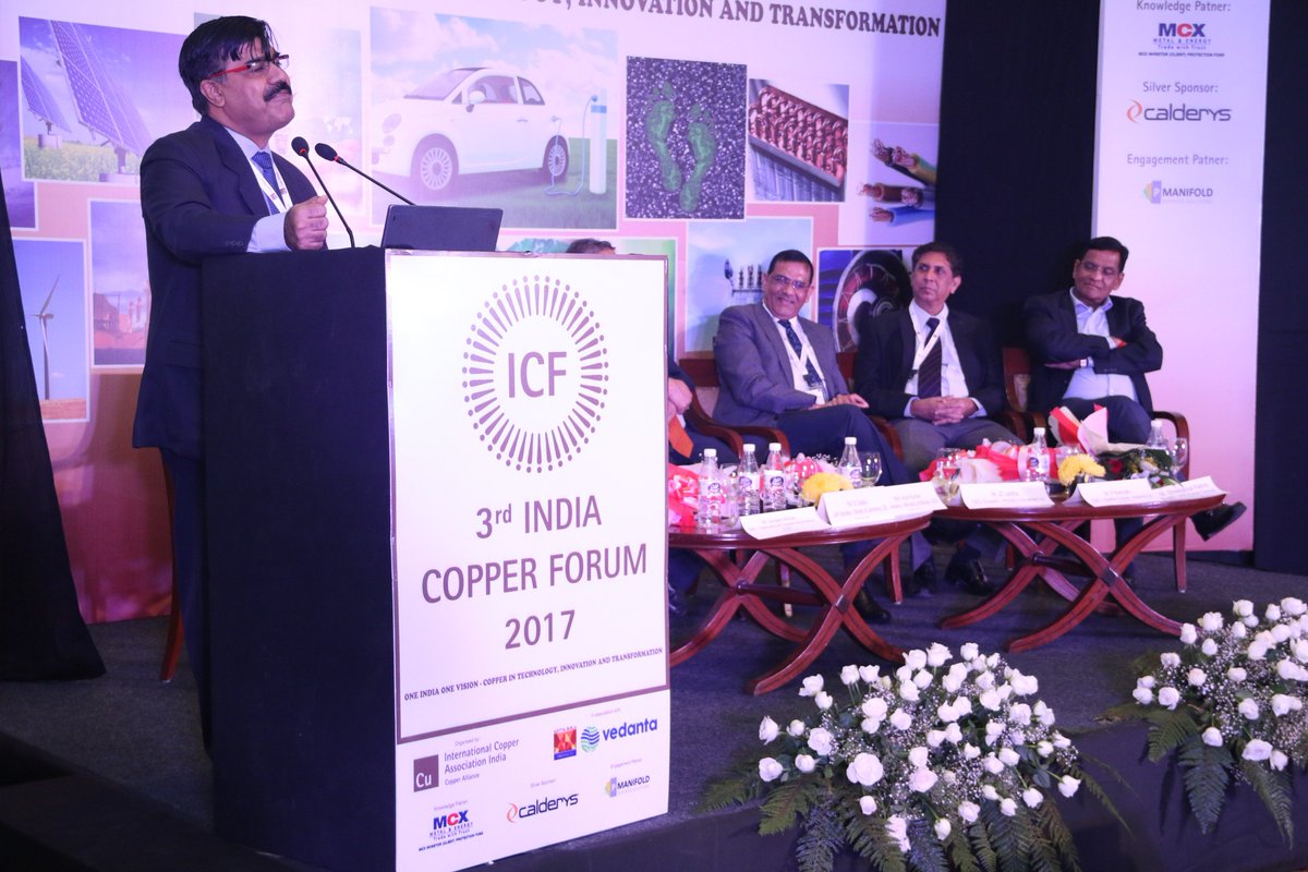 Copper_India's tweet photo. #ICF2017Highlights
Our dignitaries share their words of wisdom and knowledge with our delegates and guests at the 3rd India Copper Forum 2017
#ICF2017 #CopperForAll #WhyCopper #Copper https://t.co/0tH4Uo4ZSU