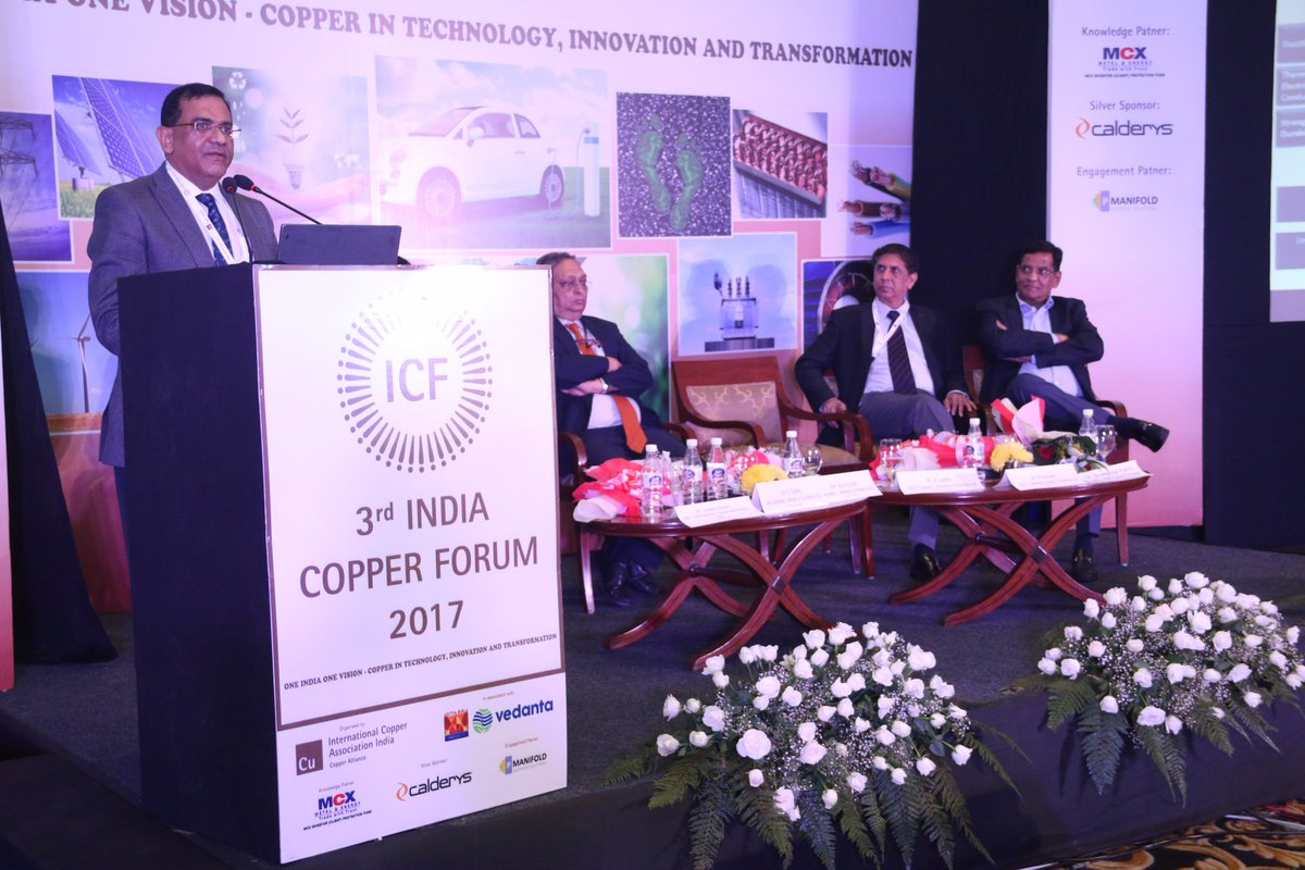 Copper_India's tweet photo. #ICF2017Highlights
Our dignitaries share their words of wisdom and knowledge with our delegates and guests at the 3rd India Copper Forum 2017
#ICF2017 #CopperForAll #WhyCopper #Copper https://t.co/0tH4Uo4ZSU