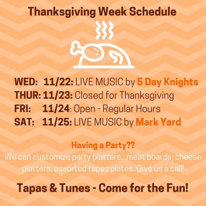 52Main's tweet photo. Join us for Welcome Home Night at 52 Main! Live music by 5 Day Knights! #welcomehome #comewhereitsfun #thanksgivingweekend #livemusic #nocover #tapasandtunescomeforthefun https://t.co/PrLQVnURB3