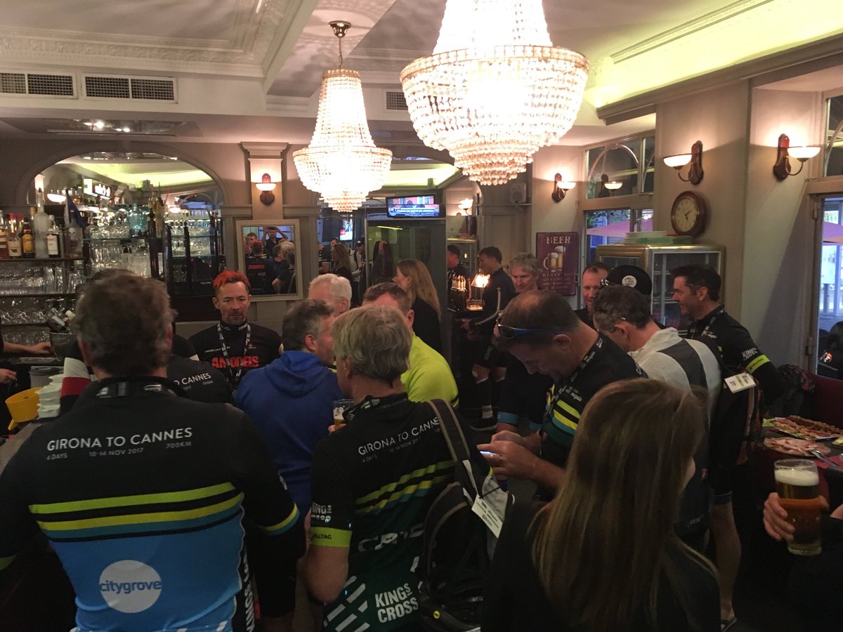 DavidJ_BFL's tweet photo. Recovery drinks!#cycletoMAPIC @ClubPeloton @RPCRetail https://t.co/0vNSzXTm5A