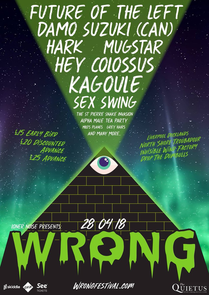 Thrilled to announce we'll be playing <a href="/WRONGfest/">WRONG Festival</a> in Liverpool next year and it's going to be a BELTER. Look at that lineup.