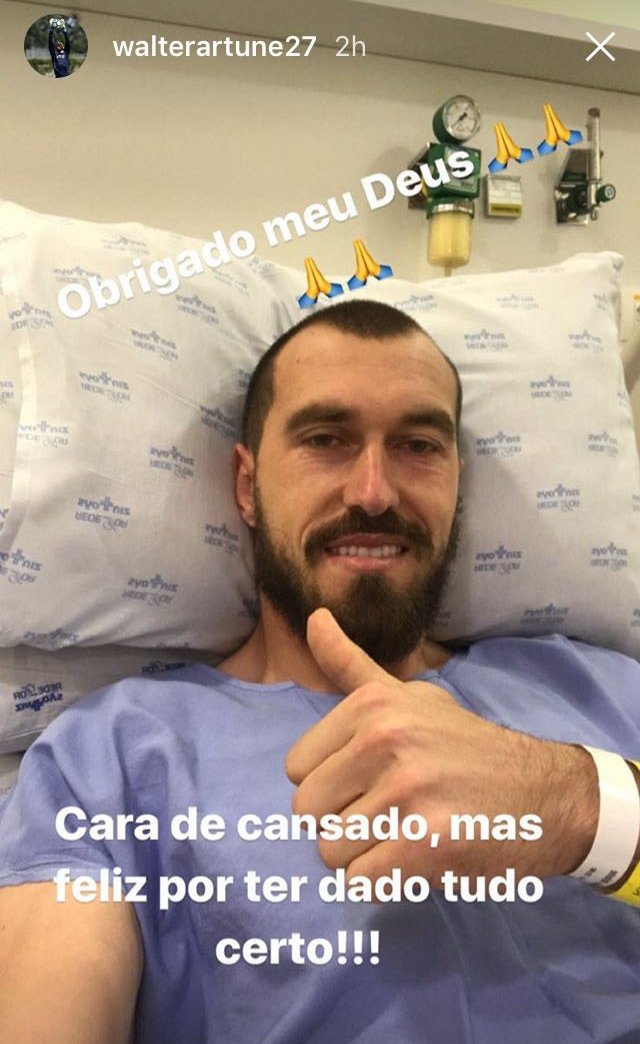 Corinthians's tweet photo. Tá tudo bem com o Waltão! Boa recuperação, @walterartune27! Tamo junto!

#ForçaWalter #VaiCorinthians https://t.co/9gAXvNDgeL